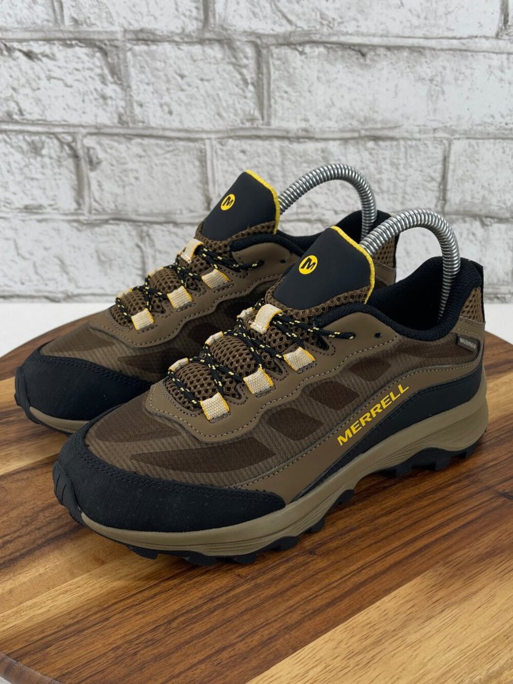 Merrell Moab Speed Low MK265941 Kids 4 Wide Brown Black Waterproof Hiking Shoes